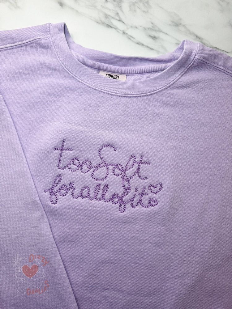 
                
                    Load image into Gallery viewer, Too Soft Crewneck, Lavender
                
            