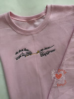 Invisible String Sweatshirt, Baby Pink